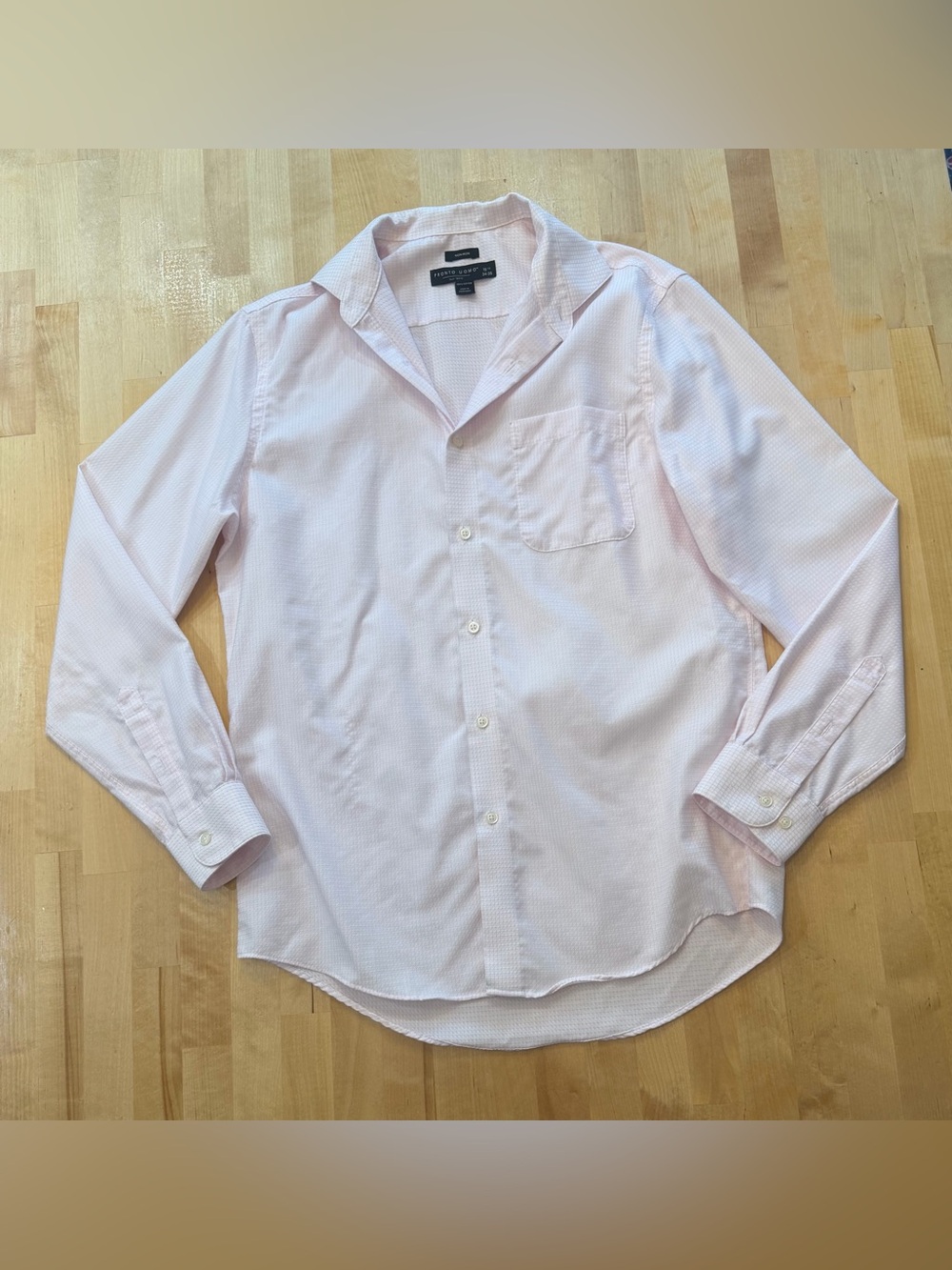 Pronto Uomo Light Pink Long Sleeve Button Down Dress Shirt